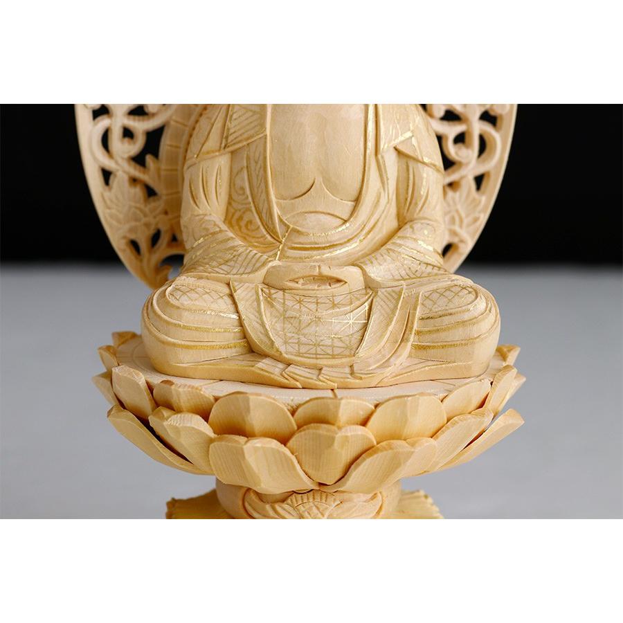 神棚 神具 仏具 やまこう 仏像 □ 白木 3寸【金泥描き】釈迦如来像