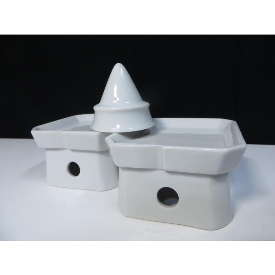 国産 神棚 陶器 ■ 盛塩セット ■ 盛器 ＆ 三宝台 ■ 2.5寸 の商品画像