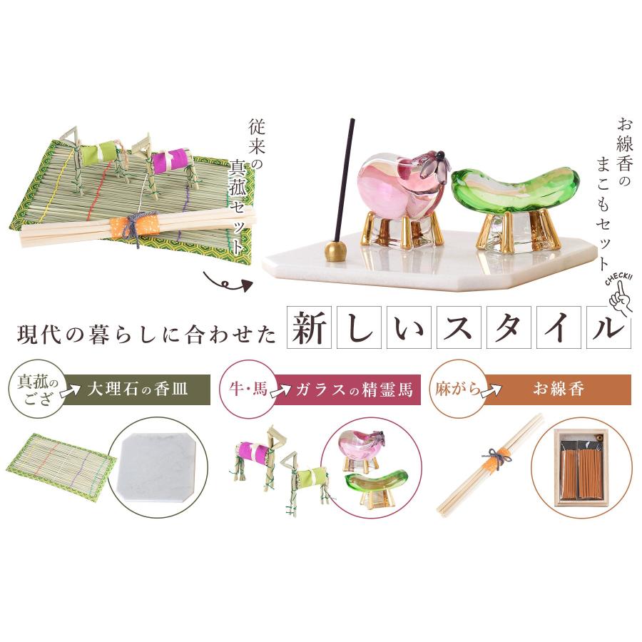 盆提灯 初盆 新盆 ミニ モダン 盆飾り 仏具 お線香のまこもセット 贈り物 真菰 精霊馬 送り火 迎え火 岐阜の誉れ シリーズ なでしこ ミニ行灯_3