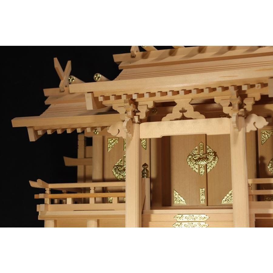 木製彫刻 山と寺院の装飾品 神棚 神具 仏具 やまこう 御嶽 □ 美・木曽ひのき□ 御嶽の大社