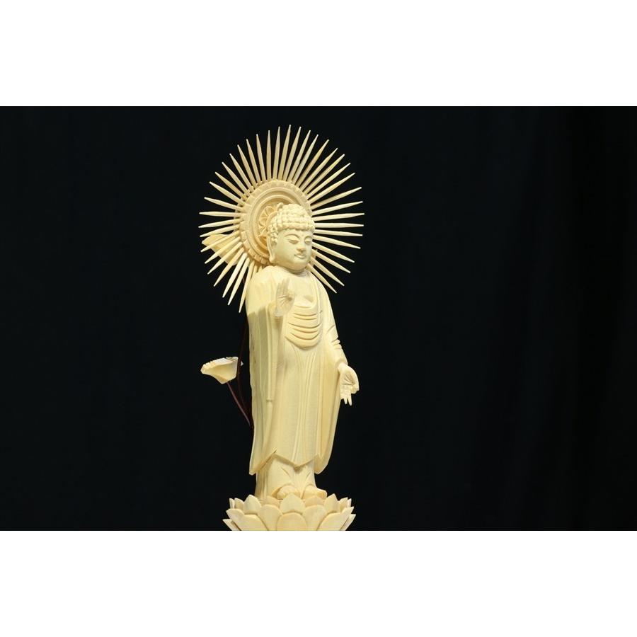 神棚 神具 仏具 やまこう 仏像 □ 3寸 □ 阿弥陀如来立像 蓮華座 丸台