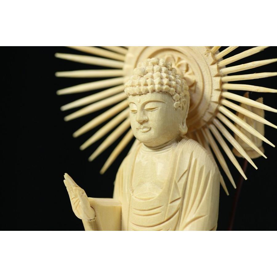 神棚 神具 仏具 やまこう 仏像 □ 3寸 □ 阿弥陀如来立像 蓮華座 丸台