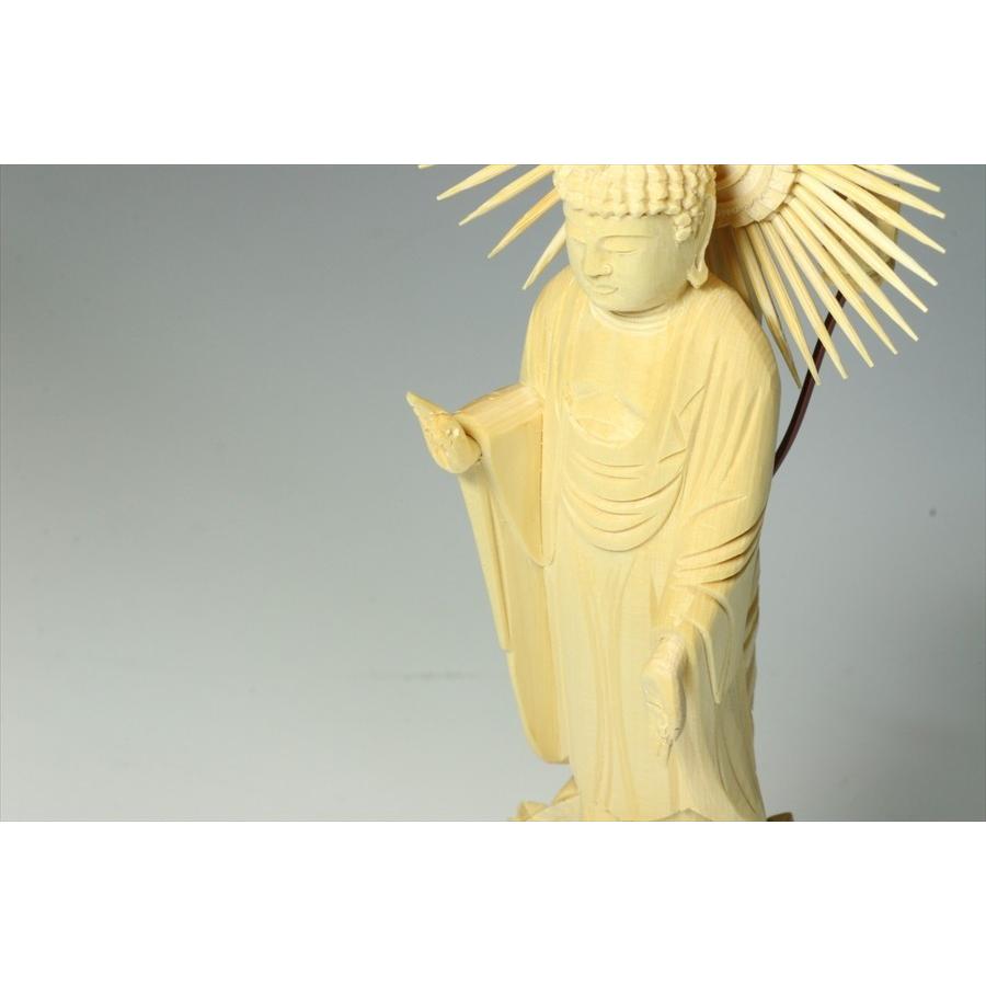 神棚 神具 仏具 やまこう 仏像 □ 3寸 □ 阿弥陀如来立像 蓮華座 丸台