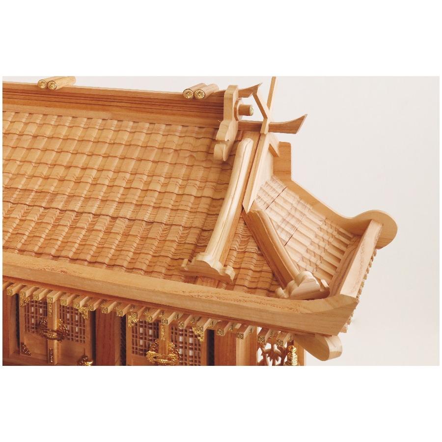 神棚 神具 仏具 やまこう 雄大 五社宮 神棚セット 神具付き □ 龍神の