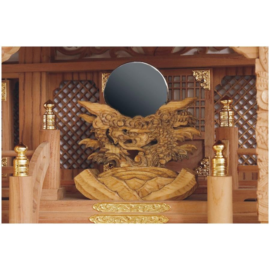 神棚 神具 仏具 やまこう 雄大 五社宮 神棚セット 神具付き □ 龍神の