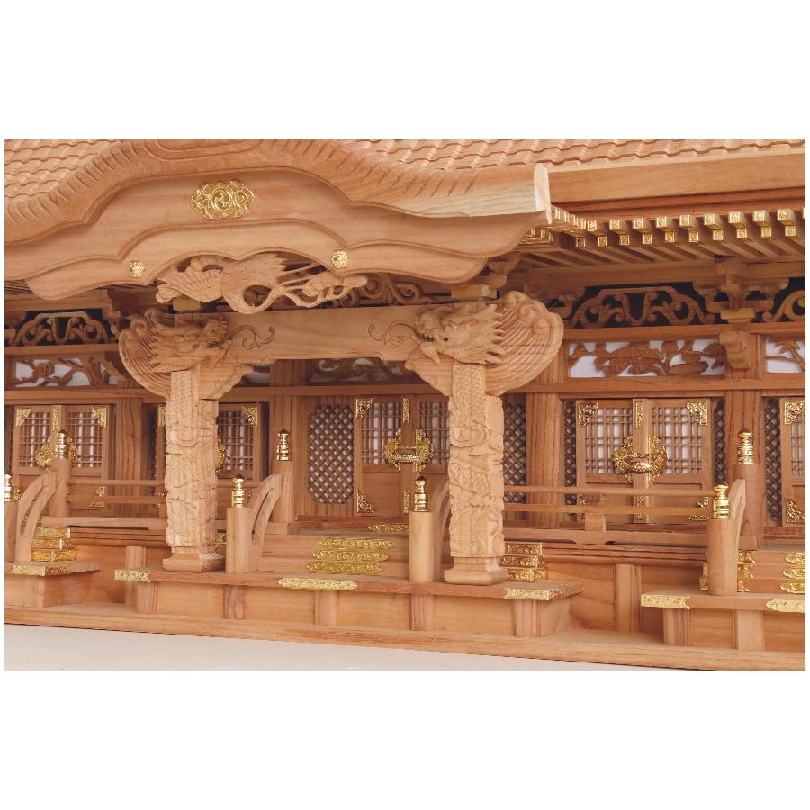 神棚 神具 仏具 やまこう 雄大 五社宮 神棚セット 神具付き □ 龍神の