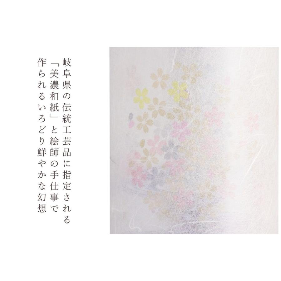 盆提灯 初盆 新盆 モダン 仏具 一対 セット 夏あかり・岐阜シリーズ 夢桜いろどり 美濃和紙 二重張り 和 行灯 提灯 仏壇 贈り物_3