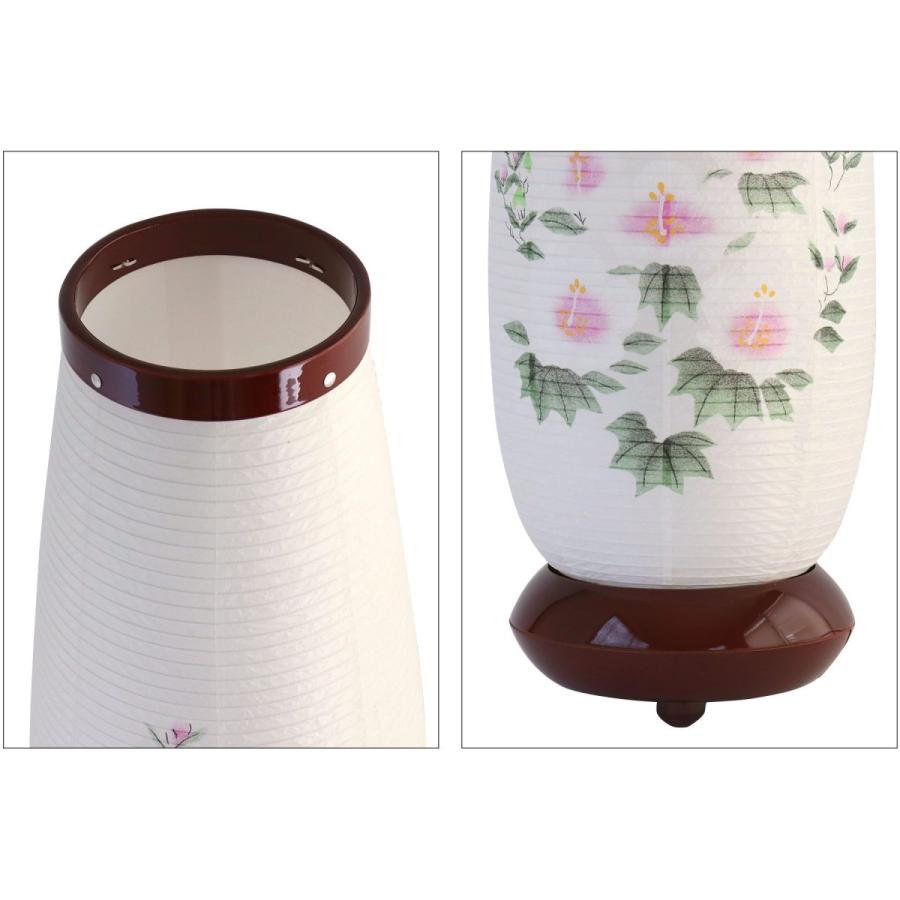 盆提灯 初盆 新盆 モダン 仏具 一対 セット 岐阜の誉れシリーズ たおやか芙蓉 7色 LED 和 行灯 提灯 仏壇 贈り物_4