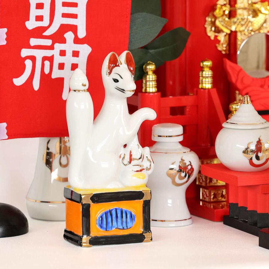 神棚 神具 仏具 やまこう 深紅の稲荷宮 特上塗り 一社 白のお狐 神棚 神具 仏具 やまこう 深紅の稲荷宮 特上塗り 一社 白のお狐