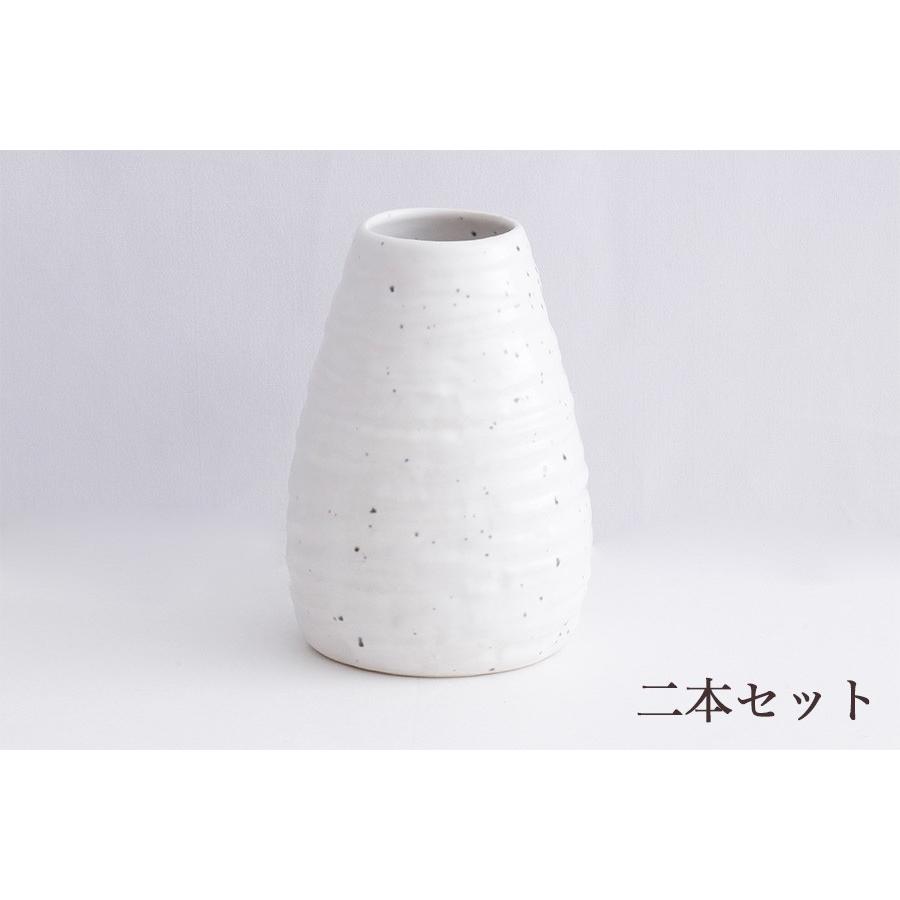 神棚 神具 仏具 やまこう 国産 陶器 花瓶 □ 末広 白 4.5寸 □ 2本組