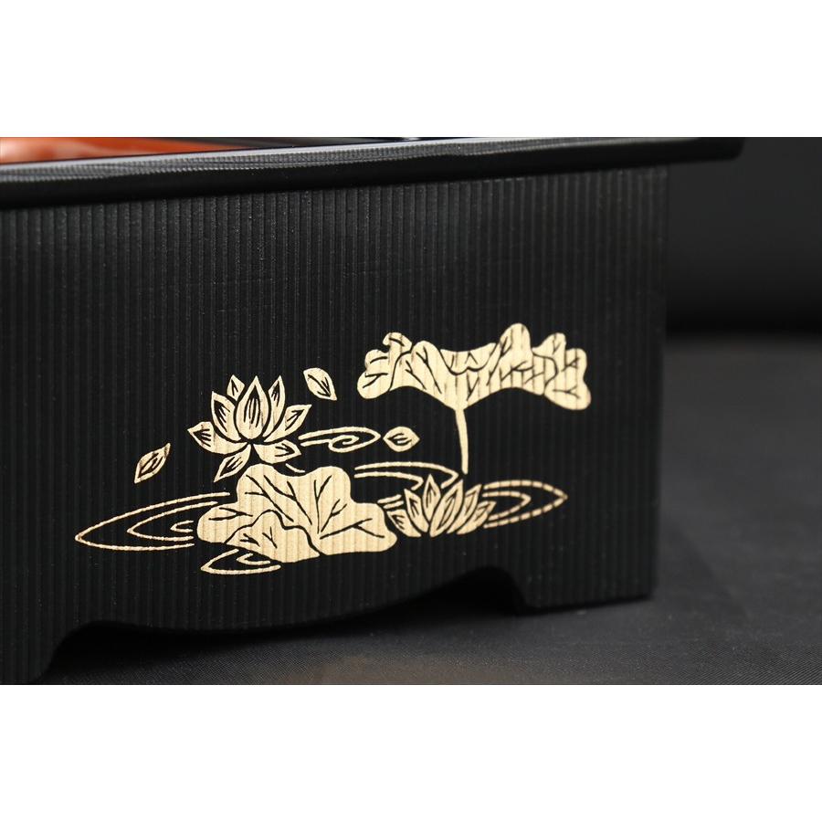 神棚 神具 仏具 やまこう 焼香盆 5点セット 返し付 黒（蓮) □ si-SBG