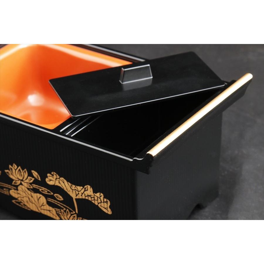 神棚 神具 仏具 やまこう 焼香盆 5点セット 返し付 黒（蓮) □ si-SBG
