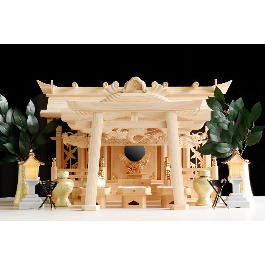 神棚 神具 仏具 やまこう 一社 □ 大型 美彫り □ 昇龍大社 / 入母屋