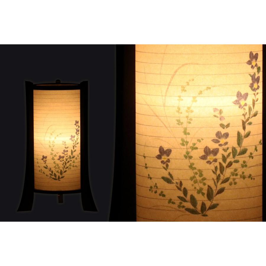 盆提灯 初盆 新盆 モダン 仏具 単品 夏あかり・岐阜シリーズ 紫あんどん 美濃和紙 コードレス LED ローソク 和 提灯 仏壇 仏花 贈り物の画像