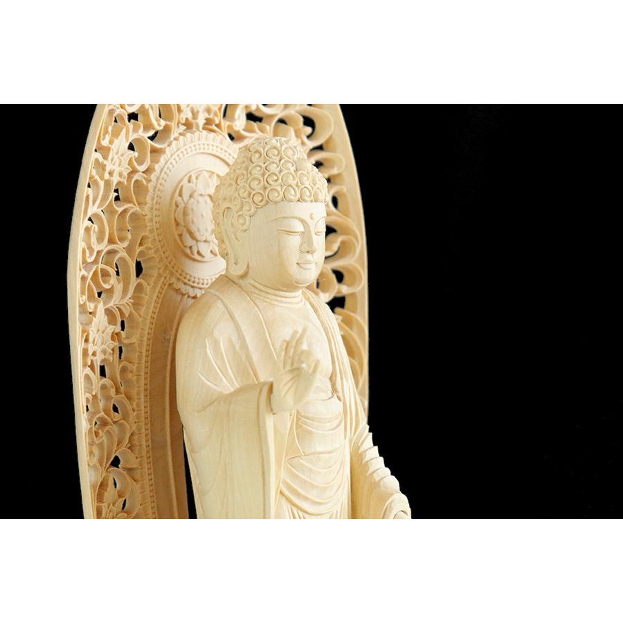 仏像 ■ 5.0寸 ■ 阿弥陀如来立像 ■ 蓮華座 丸台 ■ 総柘植 ■ 浄土宗 本尊 ■ 大佛師【帆刈黌童】が監修_3