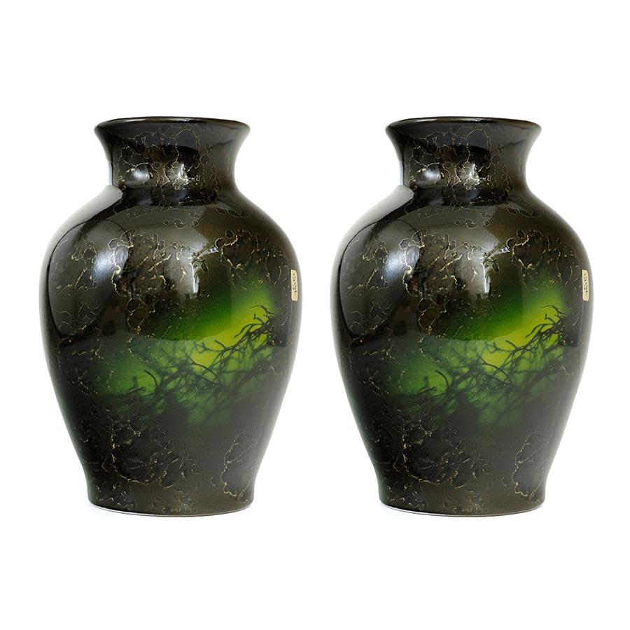 国産 花瓶 ■ 吹き 8寸 ■ 陶器 ■ 2本組セット ■ 高さ24cm ■ 贈答 ■ 仏壇 お盆 お彼岸 お墓参り 供養