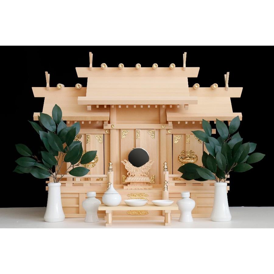 神棚 神具 仏具 やまこう 匠造り □ 木曽ひのき □□ 王道 屋根違い 三