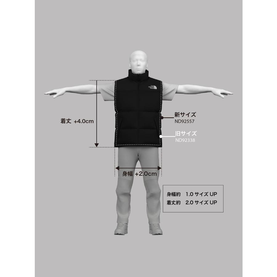 【2025年秋冬】THE NORTH FACE ND92557 Nuptse Vest ヌプシベスト ヒューズボックスグレー×アスファルトグレー(FA)の画像