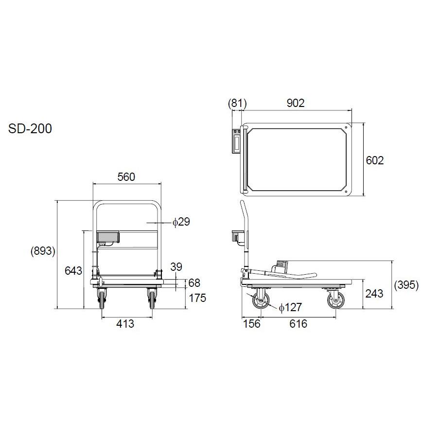 A&D エー・アンド・デイ  カートスケール SD-200 ひょう量 200kg 検定対象外の画像