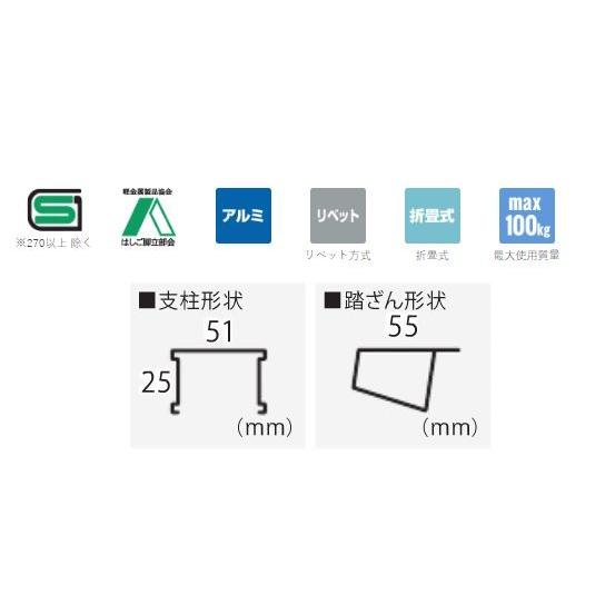 ALINCO(アルインコ) 専用脚立 PRS-W PRS-360W 天板高さ 3.47m 有効高さ 2.88m 幅広踏みざん55mm_2