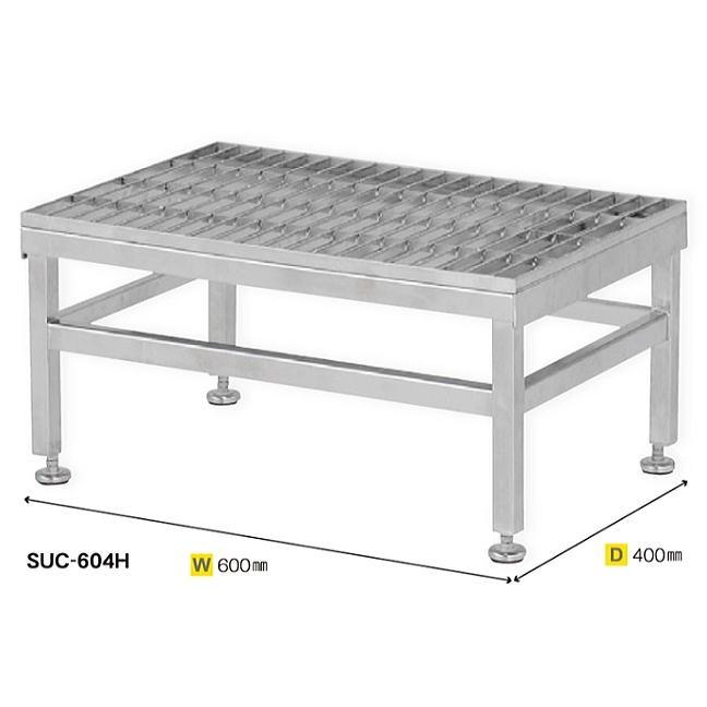 ALINCO(アルインコ) ステンレス製グレーチング作業台 SUC-604H 天板高さ 300〜330mm 天板寸法 600×400mm｜yamakura110｜02