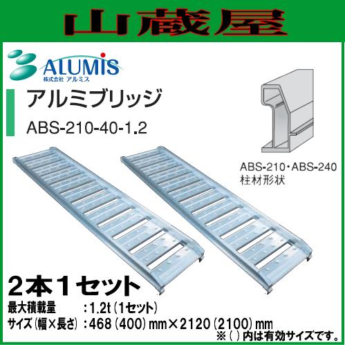 [法人様 送料無料] アルミス アルミブリッジ ABS-210-40-1.2(1セット2本）/ALUMIS｜yamakura110