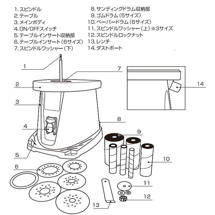 SK11 スピンドルサンダー 330W SWS-330SP 木材の曲面研磨が楽々 SK11 スピンドルサンダー 330W SWS-330SP 木材の曲面研磨が楽々