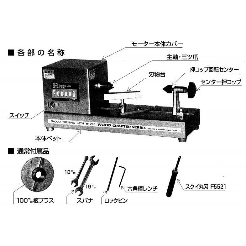 SK11 卓上型木工旋盤 ROKURO YH-200 ビギナーに最適な小型木工 SK11 卓上型木工旋盤 ROKURO YH-200 ビギナーに最適な小型木工
