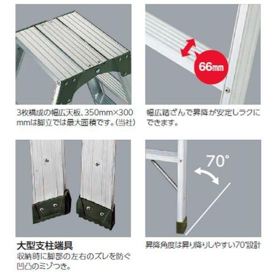 長谷川工業 [ 脚立専用タイプ ] SWH 天板幅広強力タイプ SWH-27 天板高