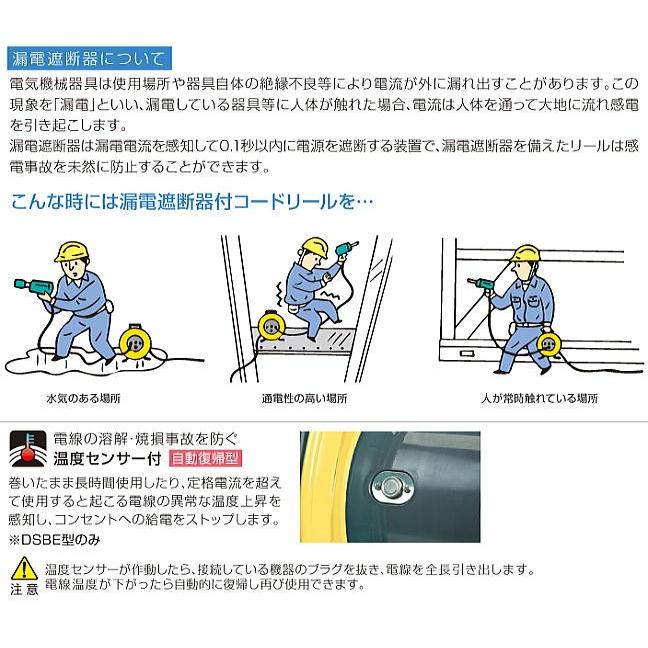 ハタヤ 段積みリール[漏電遮断器付(接地付)] DSBE-30KC : 山蔵屋Yahoo