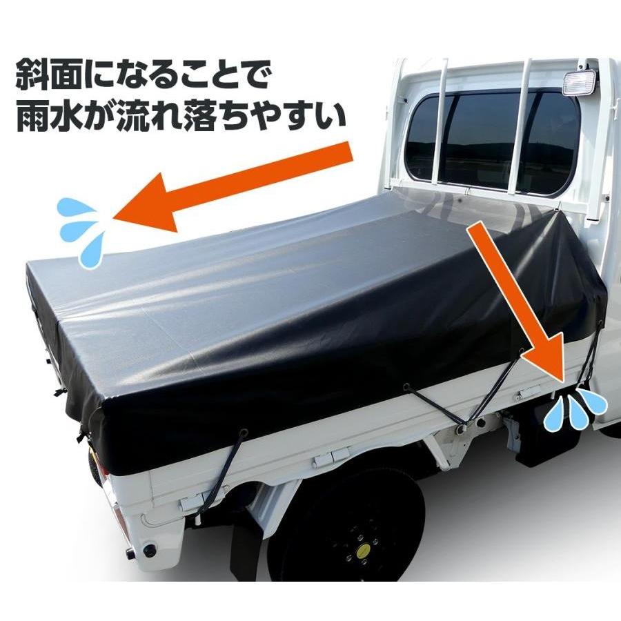 萩原工業 ハイゼットジャンボ用トラックシート ブラック 雨水が溜まり