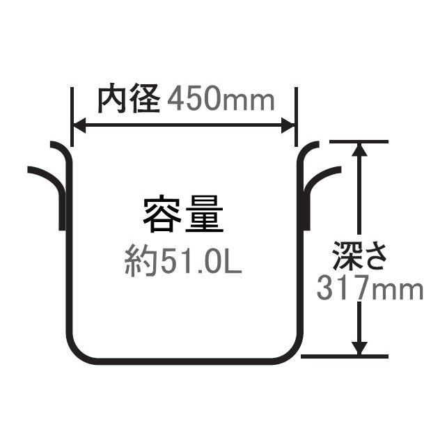 北陸アルミニウム プロセレクト 寸胴鍋 45cm 日本製 硫酸アルマイト