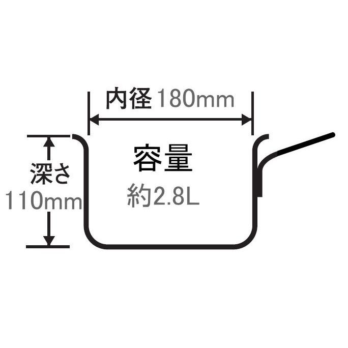 北陸アルミ プロマイスター IH片手鍋18cm [日本製]の画像