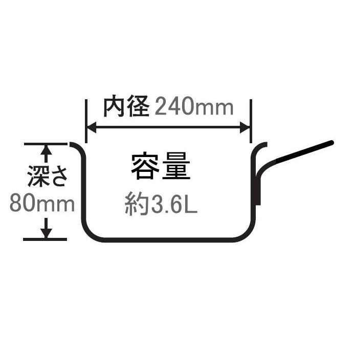 北陸アルミニウム 北陸アルミ プロマイスター IH浅型片手鍋24cm 北陸アルミニウム 北陸アルミ プロマイスター IH浅型片手鍋24cm