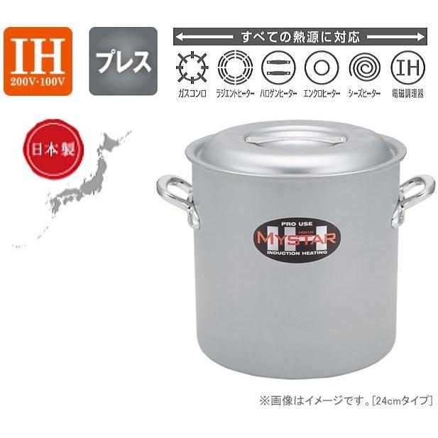 北陸アルミ プロマイスター IH寸胴鍋24cm [日本製]の画像