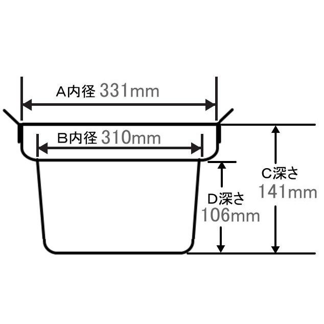 北陸アルミニウム 北陸アルミ プロマイスター 料理鍋33cm 便利な目盛