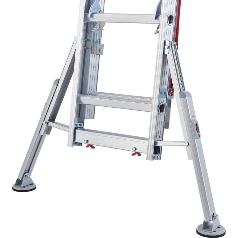 長谷川工業 脚部伸縮スタビライザー付 2連はしご LH2-74 全長:7.19