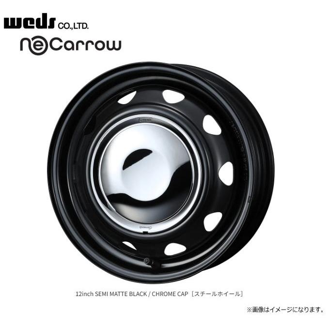 WEDS NeoCarrow ネオキャロ セミマットブラック/クロームキャップ 12