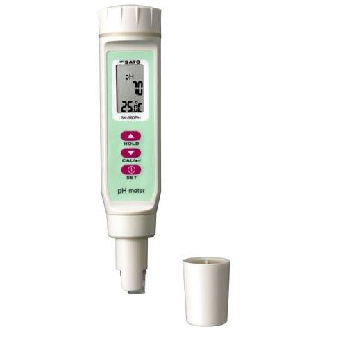 佐藤計量器 ペンタイプpH計 SK-660PH (pH値・温度表示) No:6428 佐藤計量器 ペンタイプpH計 SK-660PH (pH値・温度表示) No:6428