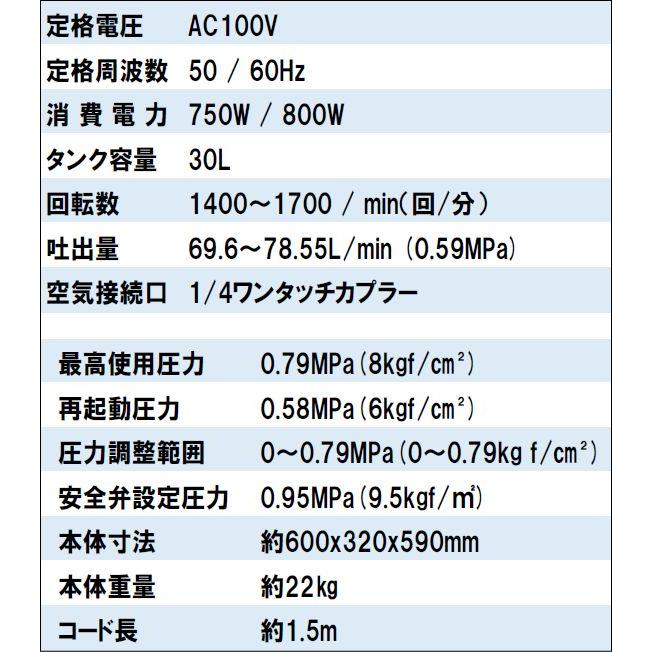 シンセイ 静音オイルレスエアーコンプレッサー AMP-30 30L シンセイ 静音オイルレスエアーコンプレッサー AMP-30 30L