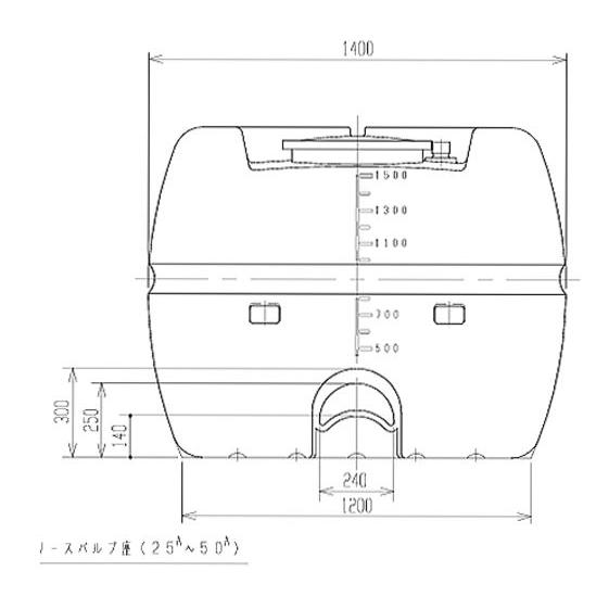 スイコー スーパーローリータンク1500L/SLT-1500(バルブ無し) /[散水用/防除用/作業用水用など] [個人様宅配送不可]の画像