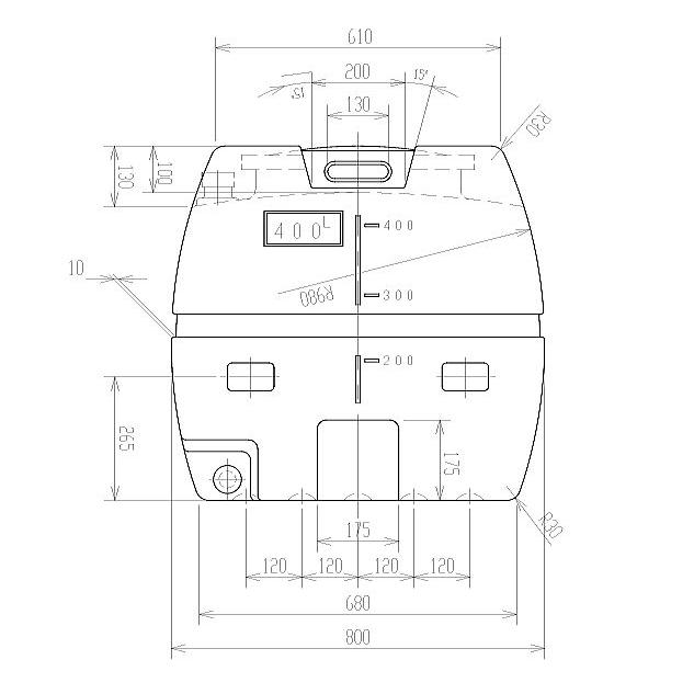 [特売商品]スイコー スーパーローリータンク400L/SLT-400(バルブ無し) /《個人様宅配送不可》_3