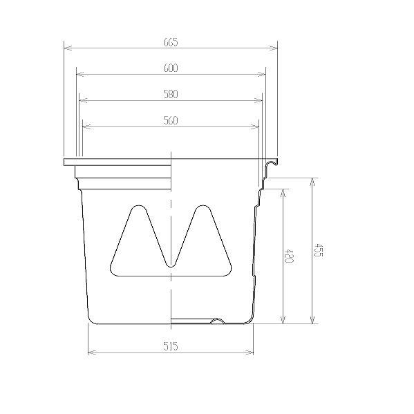 スイコー（SUIKO） 角型容器(K型容器) K-200 角桶200L 農作物・水産物