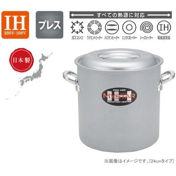 北陸アルミニウム 北陸アルミ プロマイスター IH 寸胴鍋 27cm 容量 約