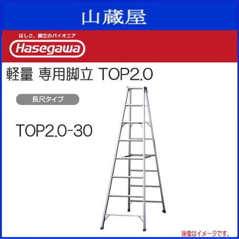 長谷川工業 脚立 アルミ製脚立 TOP2.0-30 長尺専用脚立 天板高さ 2.89m
