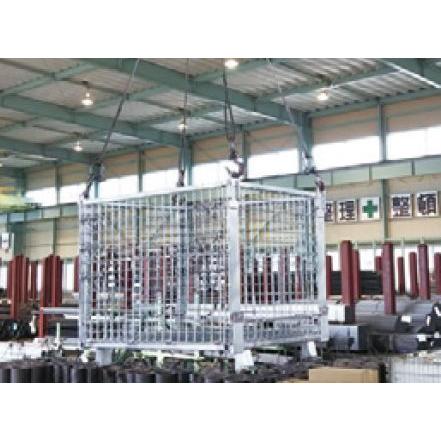 アート　コマ付き　網付きカゴ かご型パレット (メッシュパレット) | 株式会社伊藤製作所