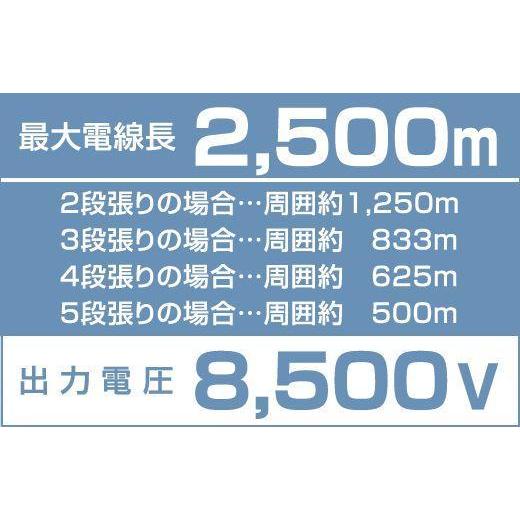 末松電子 電気柵本器 AC-20 AC100V 屋内設置用 最大電線長2500m 防獣