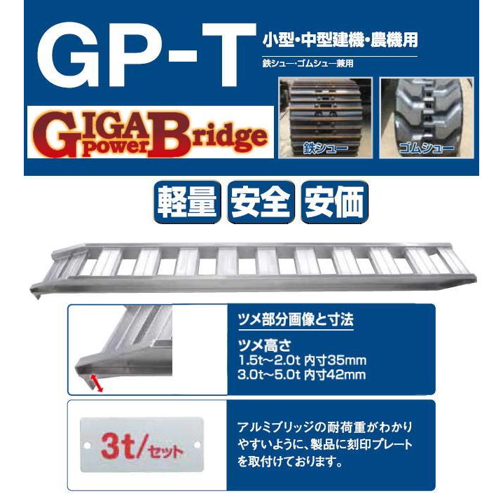 アルミブリッジ 2本セット 3t 3.6m 昭和ブリッジ GP-360-40-3.0T 鉄
