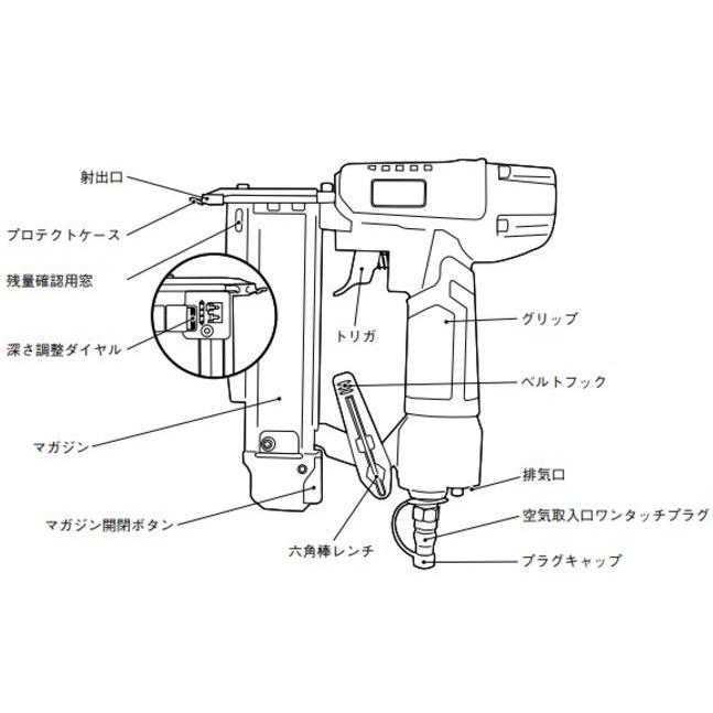 SK11 釘打機 エアピン釘打機 P45 SA-P45-Z1 釘足長 12〜45mm SK11 釘打機 エアピン釘打機 P45 SA-P45-Z1 釘足長 12〜45mm