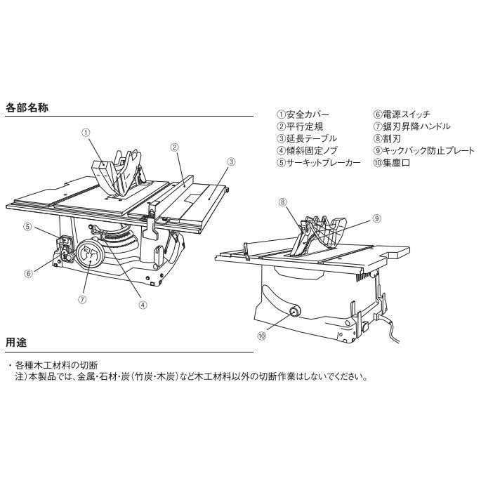 SK11 テーブルソー 木工用テーブルソー STS-255ET 最大幅1000×奥行 